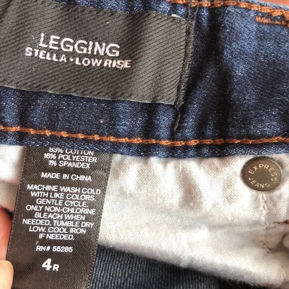 EXPRESS JEANS Dark Blue Stella Low Rise Legging - Picture 4 of 6